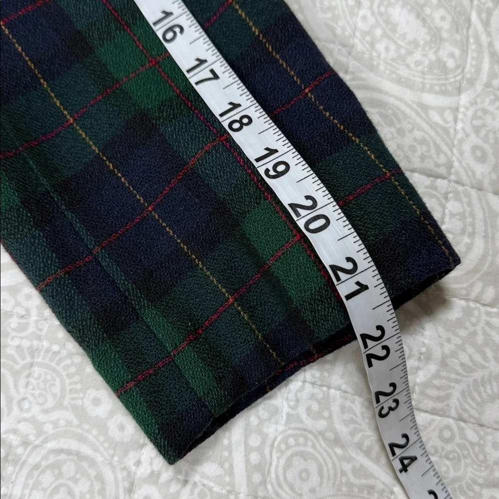 Vintage Alfred Dunner Wool Black Watch Tartan Plaid Blazer Preppy 12P